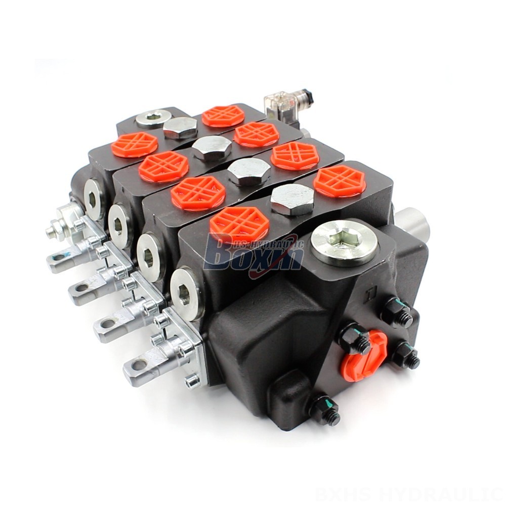 SD8-Electric unloading valve Manual 4 Spool Sectional Directional Valve: Factory Direct Supply main image